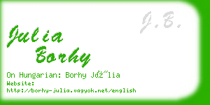 julia borhy business card